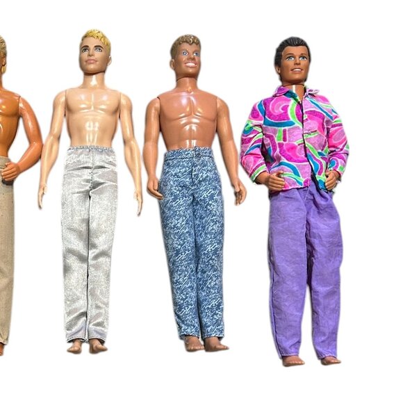Lot of 5 Vintage Ken Dolls Barbie 1960s 1970s Mattel Retro Collectible Set - Picture 5 of 5